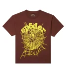 Sp5der-Worldwide-OG-Web-Tee-Brown-front