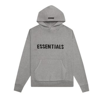 Essentials Knit Hoodie Dark Heather Oatmeal