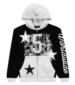 Sp5der Triple 5 Stitch Hoodie Black/Grey